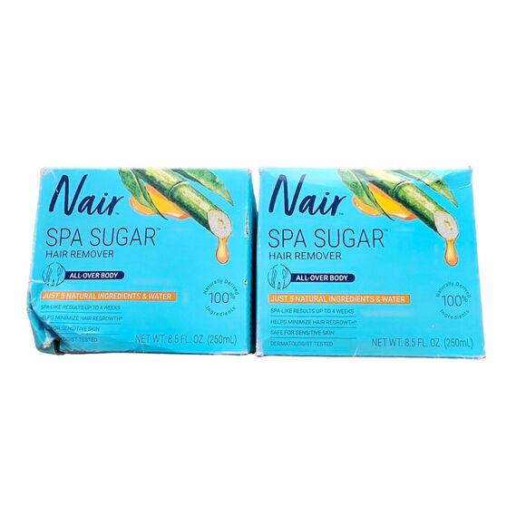 Nair SPA SUGAR All-Over Body Hair Remover Kit Strips + Sugar Wax‎ + Spatula NEW - Picture 3 of 4